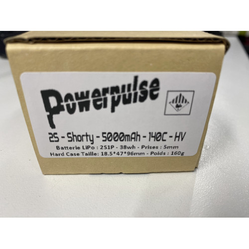 LiPo 2s Shorty LCG - Powerpulse 5000mah 140C HV