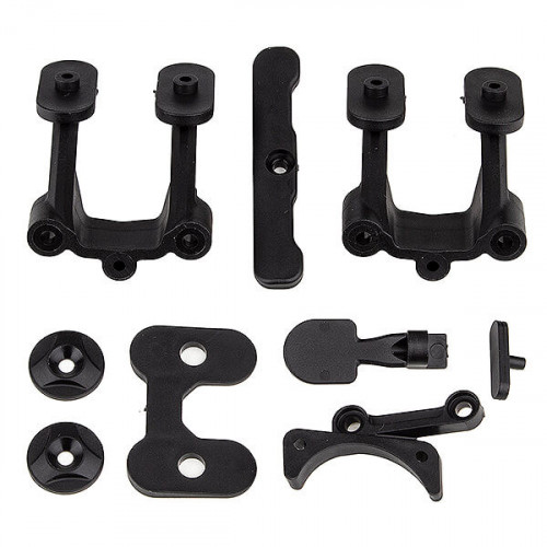 TEAM ASSOCIATED RC10B74.2 REAR BODY MOUNT/WING MOUNTS/BUMPE