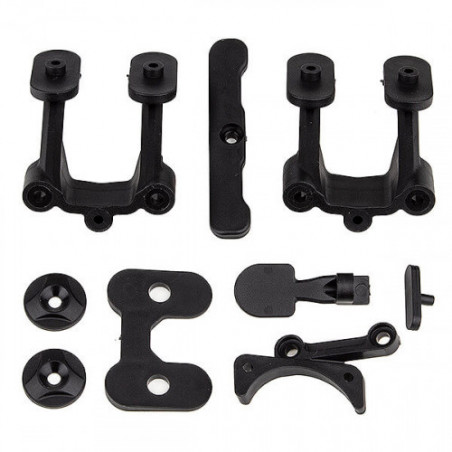 TEAM ASSOCIATED RC10B74.2 REAR BODY MOUNT/WING MOUNTS/BUMPE