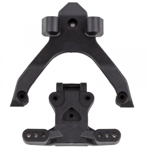TEAM ASSOCIATED RC10B7 FT TOP PLATE & BALLSTUD MOUNT, CARBO