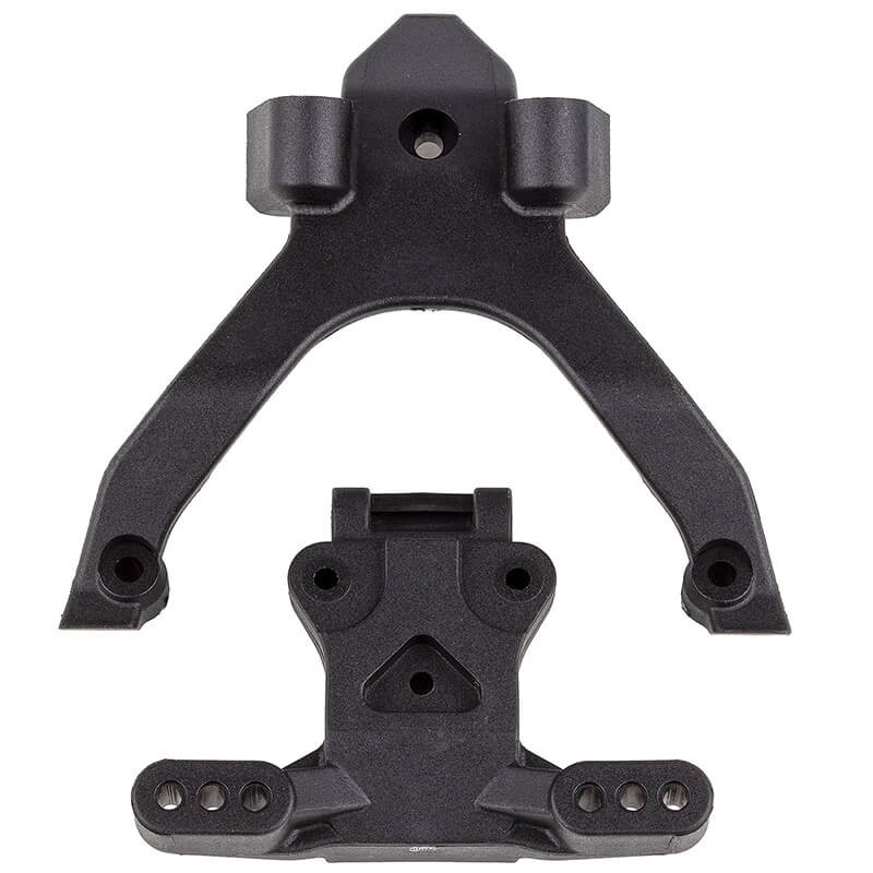 TEAM ASSOCIATED RC10B7 FT TOP PLATE & BALLSTUD MOUNT, CARBO