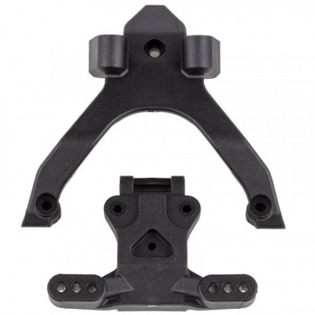 TEAM ASSOCIATED RC10B7 FT TOP PLATE & BALLSTUD MOUNT, CARBO