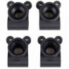 TEAM ASSOCIATED RC10B7 FT REAR HUBS, CARBON
