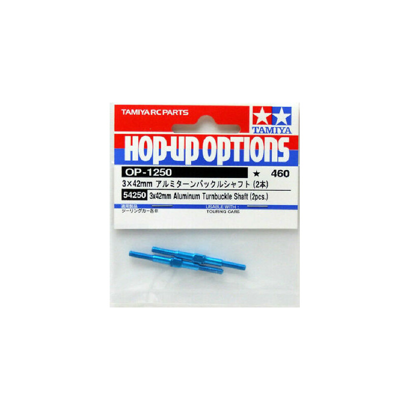 TAMIYA - Biellettes 3x42 mm Alu. TA07 / TA08 /F104 ...(x2)