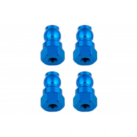 TEAM ASSOCIATED SHOCK BUSHINGS 12MM BLUE ALUMINUM (4)