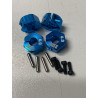 Jeu d'adaptateurs hexagonaux en aluminium 5 mm bleu pour Touring RC 1/10