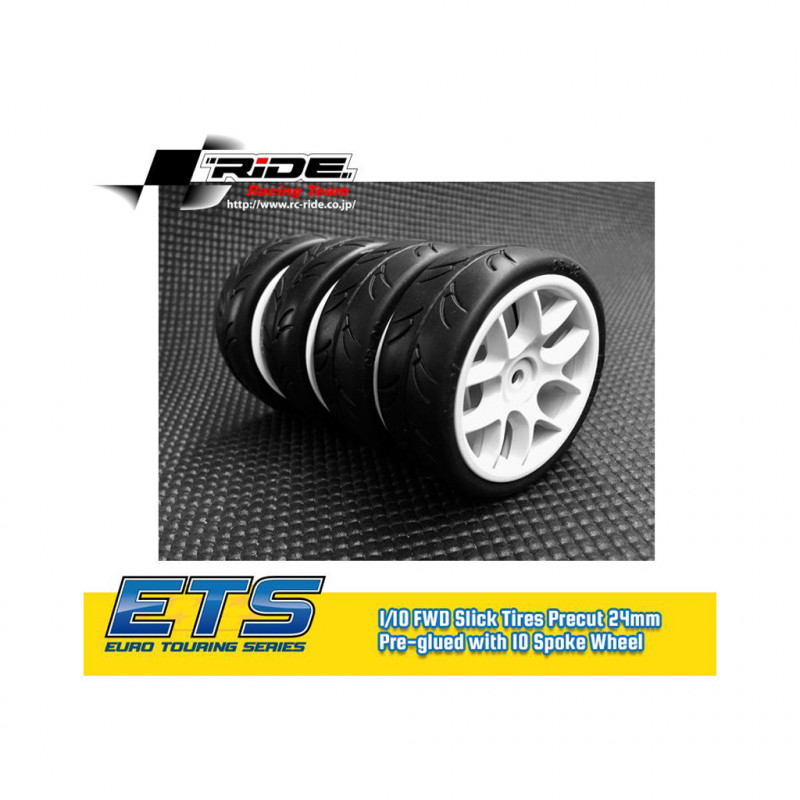 Pneus Ride 1/10 Montés Collés - ETS (X4)