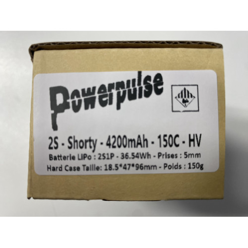 LiPo 2s Shorty LCG - Powerpulse 4200mah 150C HV