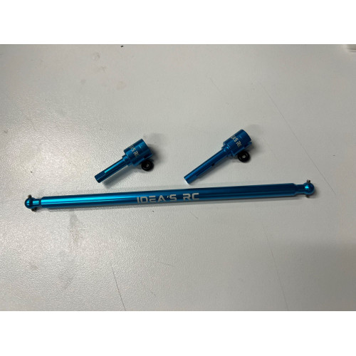 Cardan Central Alu TT01 + Noix (x2) - IDEA's RC