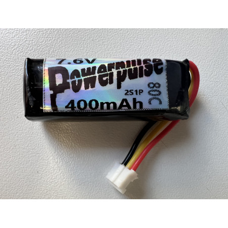 Lipo 2s "Spécial 1/28" - Powerpulse 400mah 80C HV