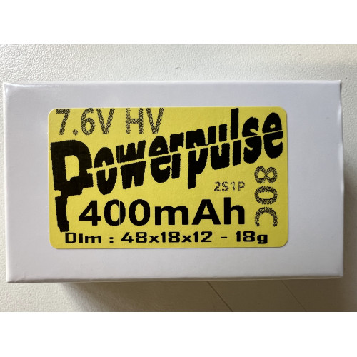 Lipo 2s "Spécial 1/28" - Powerpulse 400mah 80C HV