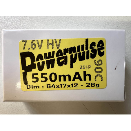 Lipo 2s "Spécial 1/28" Giulia - Powerpulse 550mah 80C HV