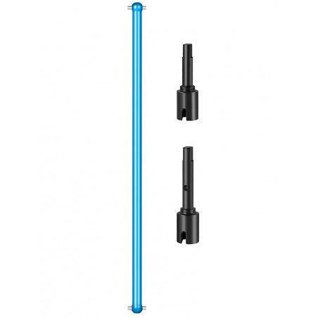 Cardan Central Alu TT01 + Noix Acier (x2) - IDEA's RC