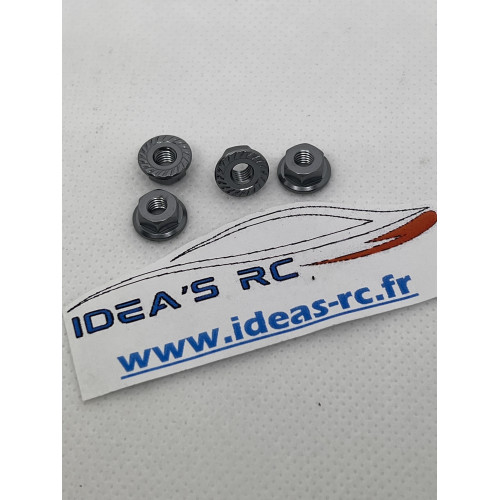 Ecrous de roue Aluminium "Flanged" (x4)