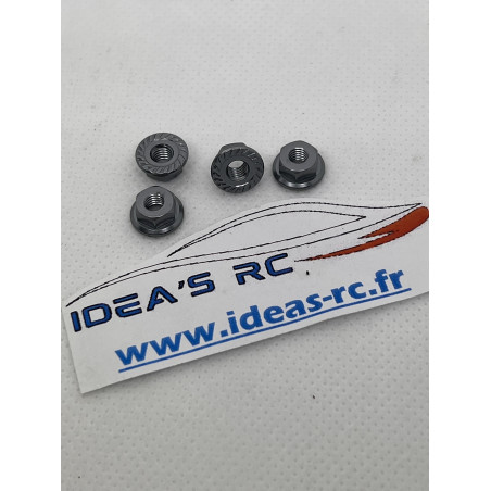 Ecrous de roue Aluminium "Flanged" (x4)