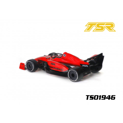 Carrosserie F1 1/10 TSR avec Halo, casque, retros