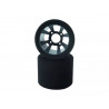 Pneus PanCar 1/10 Arrière sur jantes noires (2)  - HotRace