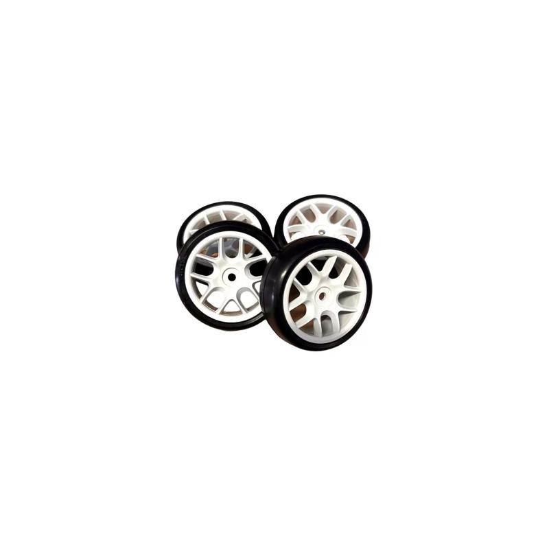 Pneus Ride 1/10 Belted Slick Montés Collés (X4)