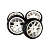 Pneus Ride 1/10 Belted Slick Montés Collés (X4)