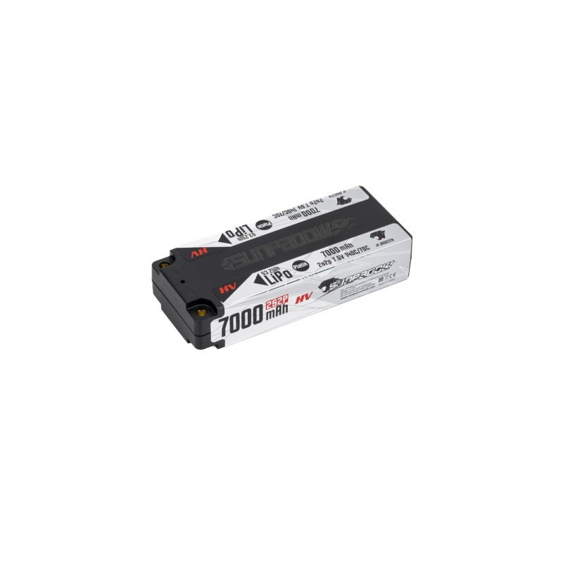 Accus Lipos 2s 7000mAh 140c - Mid Shorty - Sunpadow